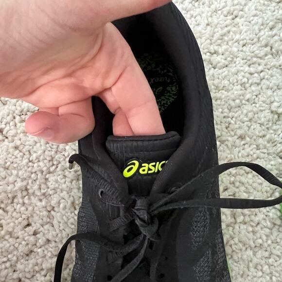 Asics Men\'s FuzeX Rush Neon Green Black Lace Up Sneakers Shoes 11.5 main image 6